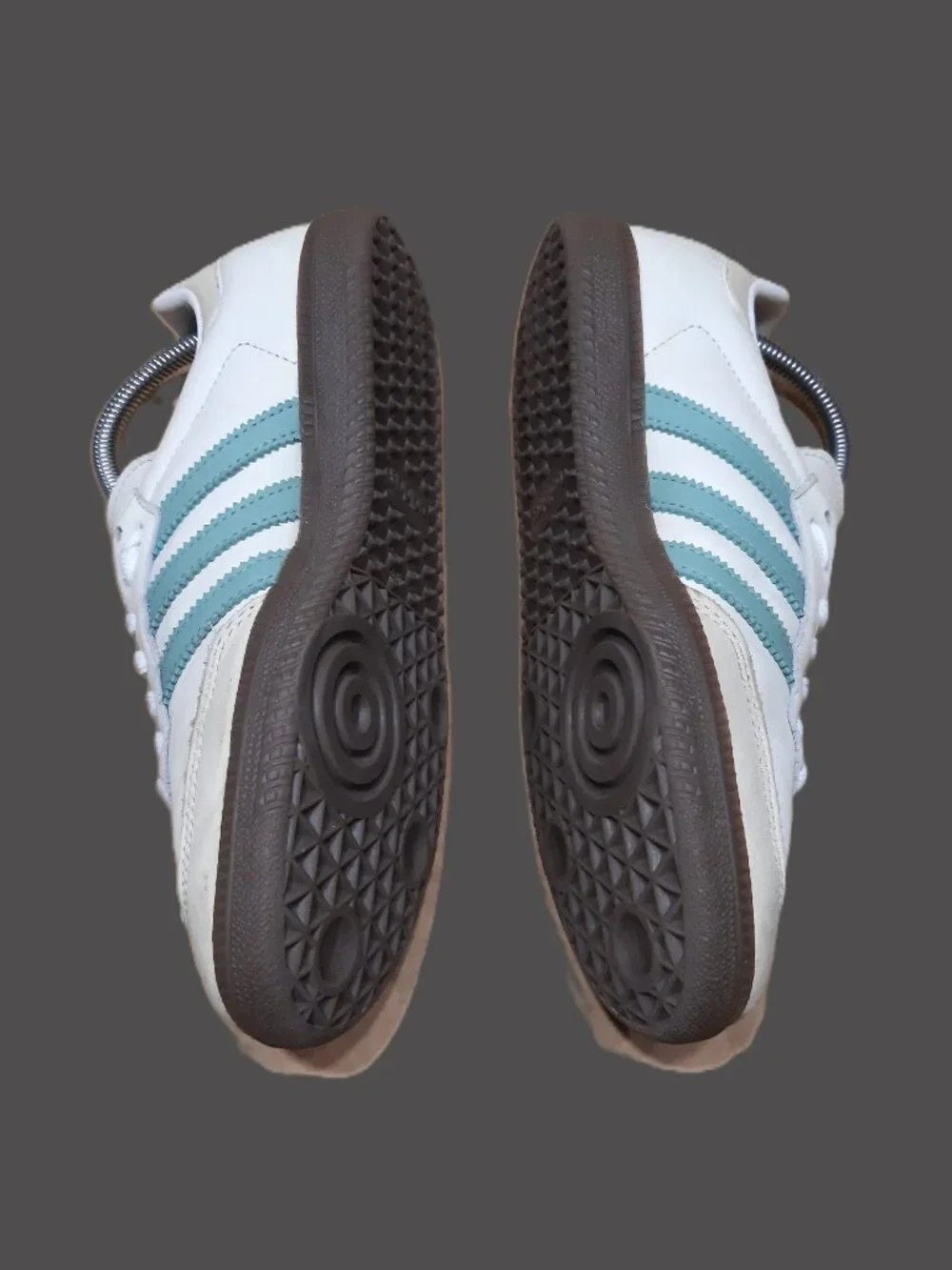 Adidas Samba Originals OG Womens Size 7.5 Ivory Green Brown Gum Sneakers (#2407) - Picture 8 of 14